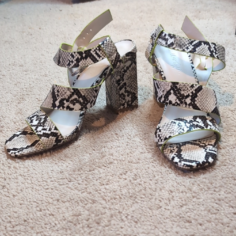 Snakeskin Patterned Women's Heels